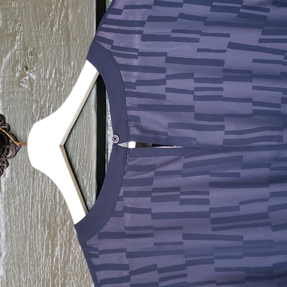 Vince Chiffon-Overlay A-Line Dress Navy sz XL Girl's Coastal Casual - Picture 4 of 9